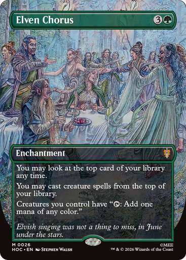 Elven Chorus (Borderless Art) | The Hobbit Commander、Magic: The Gathering、kayou