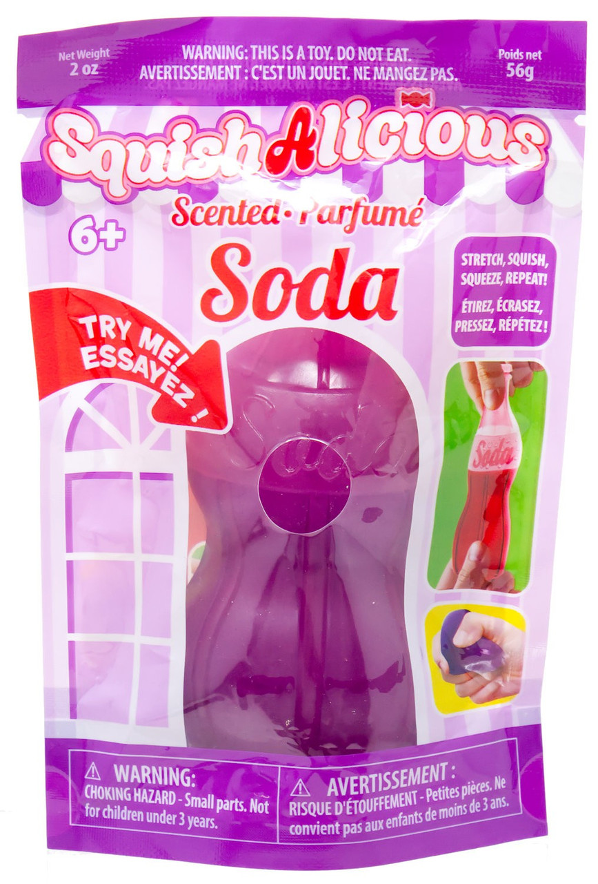 SquishAlicious Scented Soda PURPLE 4.5-Inch Squeeze Toy、ToyWiz、kayou