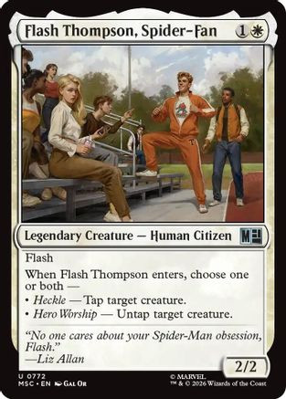 Flash Thompson, Spider-Fan (MSC-772) - Commander: Marvel Super Heroes Foil、Wizards of the Coast、kayou