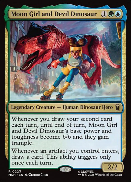 MtG Marvel Super Heroes Rare Moon Girl and Devil Dinosaur #223、ToyWiz、kayou