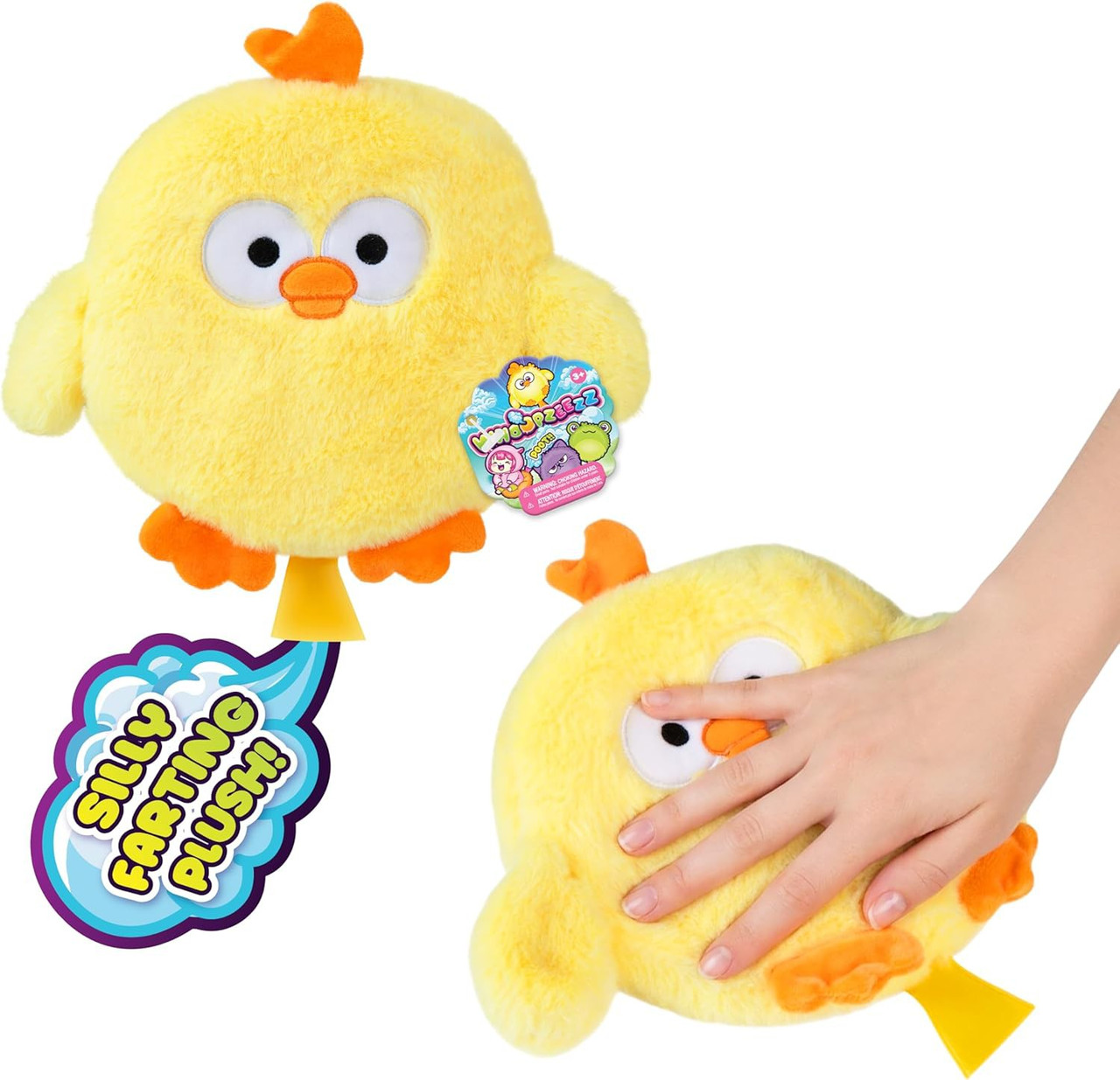 Whoopzeezz Yellow Chick Whoopee Cushion Silly Farting Plush、ToyWiz、kayou