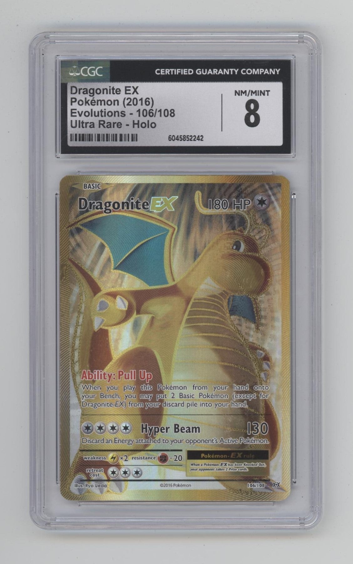 Dragonite ex Pokemon Evolutions Ultra Rare Holo #106 CGC 8、Collector Store LLC Gaming、kayou