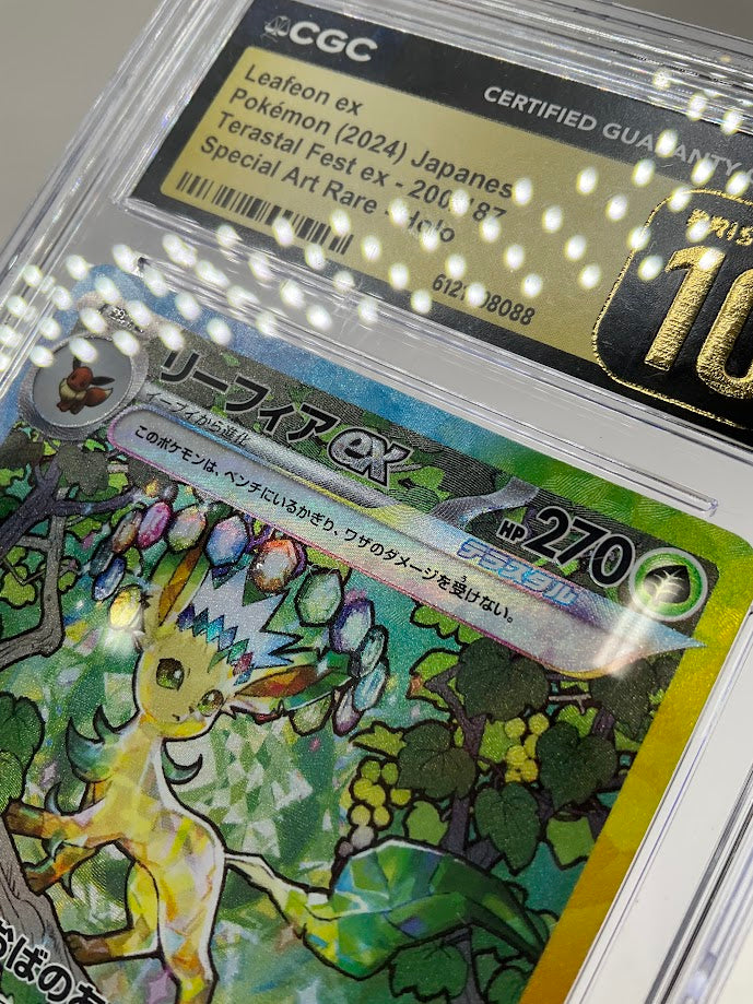 Leafeon ex Pokemon Terastal Fest ex Special Art Rare Holo JP CGC 10 Pristine #2、Collector Store LLC Gaming、kayou