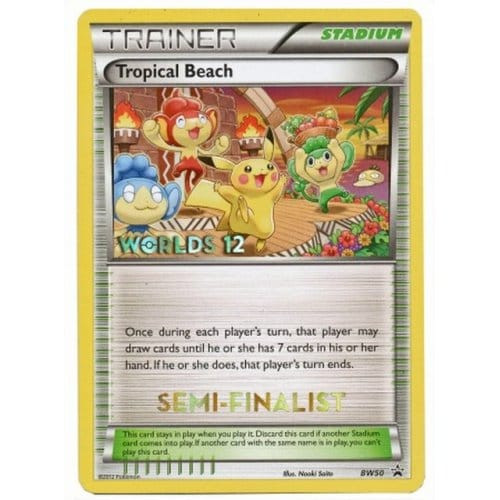 Black & White Promo BW50 Tropical Beach Worlds 2012 (Semi Finalist Stamp)、Pokemon、kayou