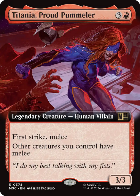 Titania, Proud Pummeler (Extended Art) | Marvel Super Heroes Commander、Magic: The Gathering、kayou