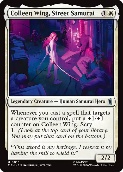 Colleen Wing, Street Samurai (Foil) | Marvel Super Heroes、Magic: The Gathering、kayou