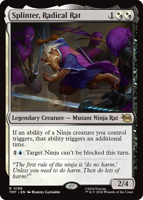 Splinter, Radical Rat (Foil) | Teenage Mutant Ninja Turtles、Magic: The Gathering、kayou