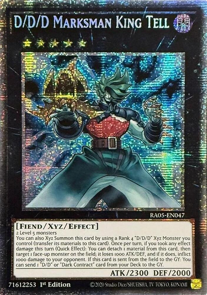 YuGiOh Trading Card Game Rarity Collection 5 Starlight Rare D/D/D Marksman King Tell RA05-EN047、ToyWiz、kayou