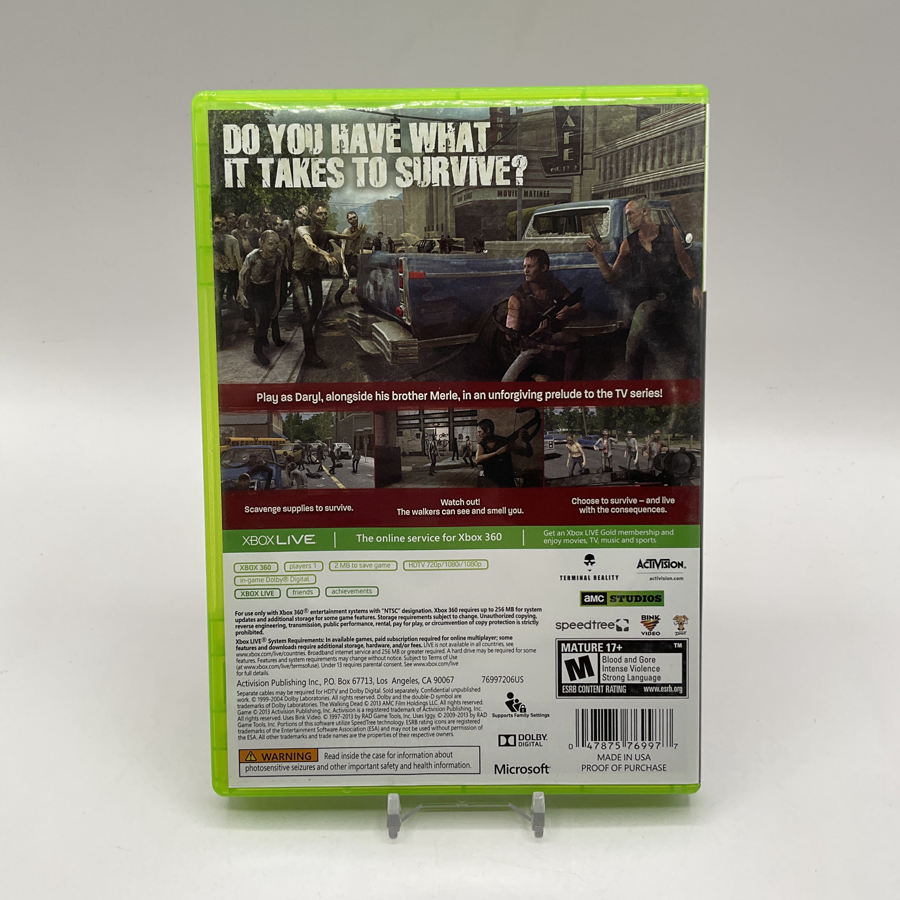 The Walking Dead: Survival Instinct Xbox 360 Used #1、Collector Store LLC - VG、kayou