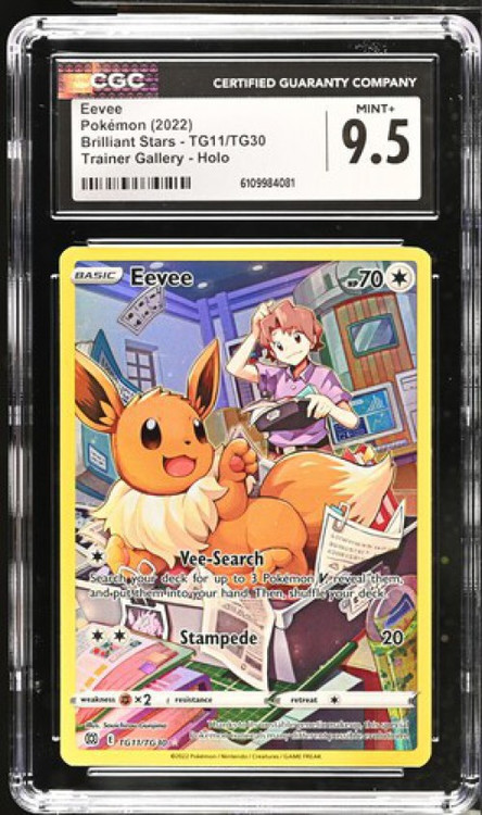 Nintendo Pokemon Brilliant Stars Eevee TG11 CGC 9.5、ToyWiz、kayou