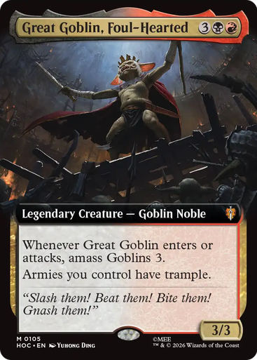 Great Goblin, Foul-Hearted (Extended Art) | The Hobbit Commander、Magic: The Gathering、kayou