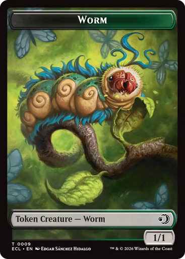 Lorwyn Eclipsed - Worm Token | Lorwyn Eclipsed、Magic: The Gathering、kayou