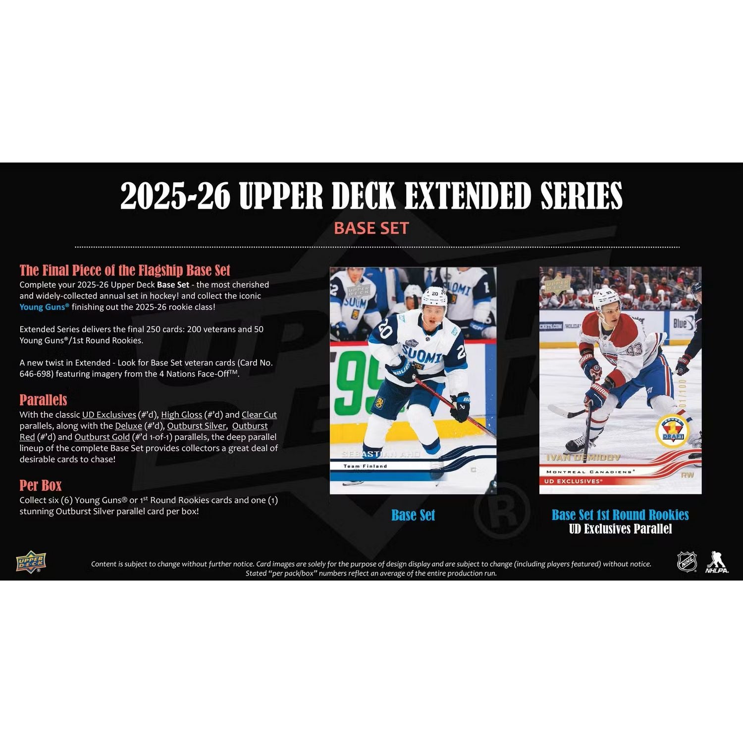 2025-26 Upper Deck Extended Series Hockey Hobby Box *Contact Us To Order*、Upper Deck、kayou