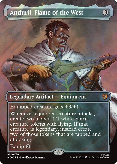 Andúril, Flame of the West (Borderless Art Surge Foil) | The Hobbit Commander、Magic: The Gathering、kayou