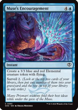 Muse's Encouragement (SOS-061) - Secrets of Strixhaven Foil、Wizards of the Coast、kayou