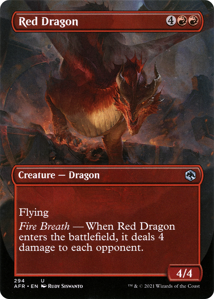 Red Dragon - Adventures in the Forgotten Realms (Borderless) Foil (LP)、Wizards of the Coast、kayou