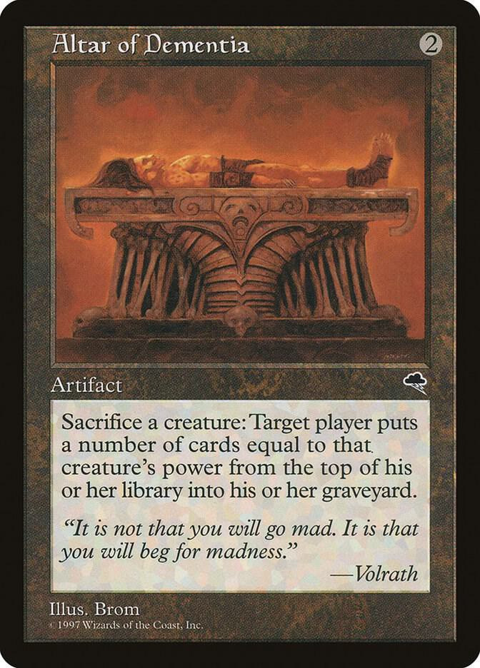 MtG Tempest Rare Altar of Dementia #276 Lightly Played、ToyWiz、kayou