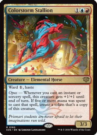 Colorstorm Stallion (PPSOS-180) - Promo Pack: Secrets of Strixhaven Foil、Wizards of the Coast、kayou