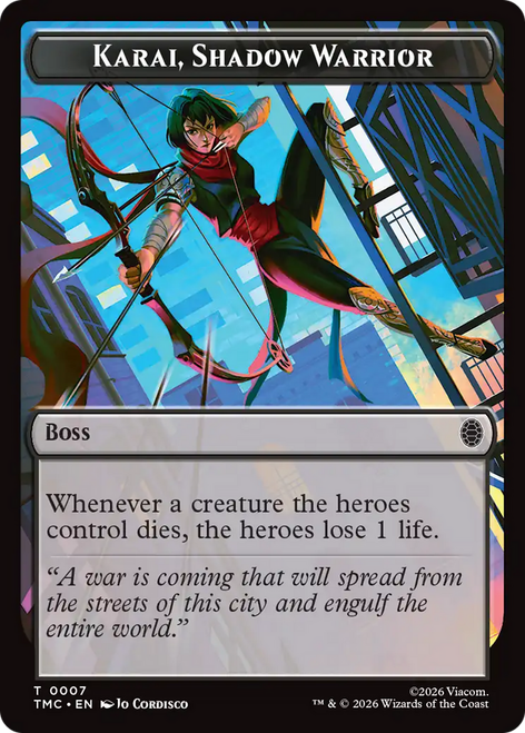 Teenage Mutant Ninja Turtles Commander - Karai, Shadow Warrior Token | Teenage Mutant Ninja Turtles Eternal、Magic: The Gathering、kayou