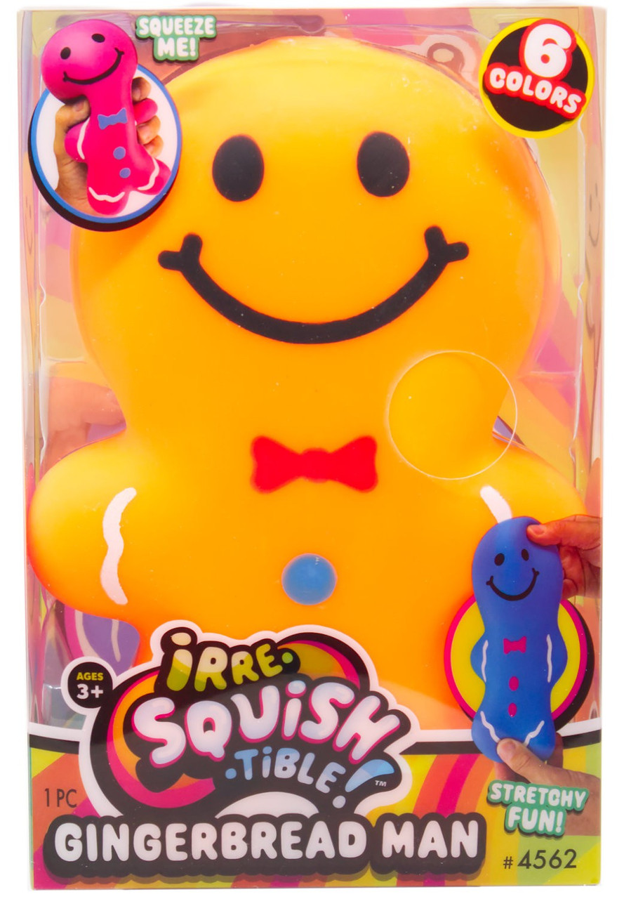 Irre-Squish-Tible! Gingerbread Man ORANGE 6-Inch Squeeze Toy、ToyWiz、kayou