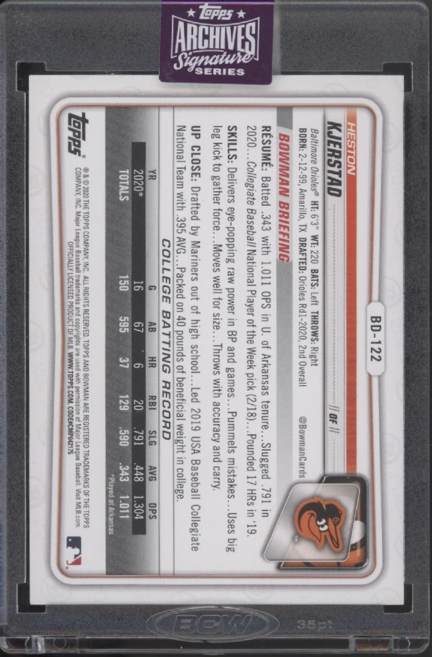 Heston Kjerstad 2025 Topps Archives Signature Series Auto 47/90 #BD-122、Collector Store LLC、kayou