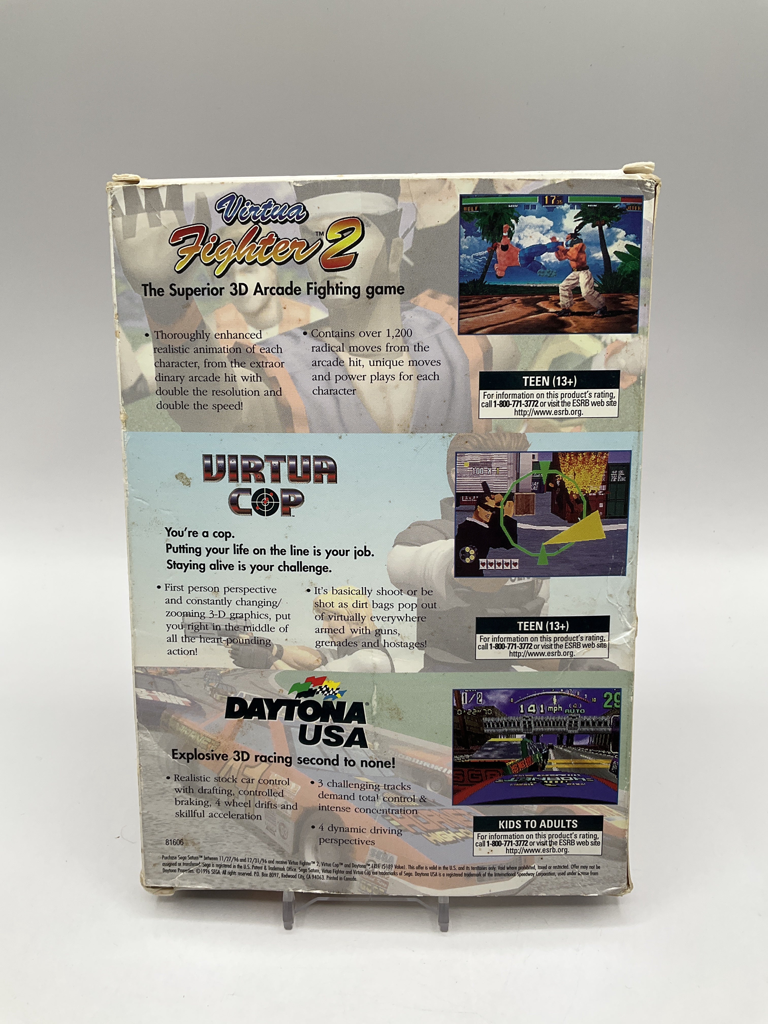 3 Free Game Pack Virtua Cop, Virtua Fighter 2, Daytona USA Sega Saturn Used、Collector Store LLC - VG、kayou