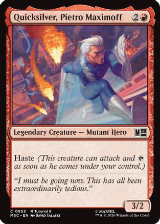 Quicksilver, Pietro Maximoff (0853) (MSC-853) - Commander: Marvel Super Heroes、Wizards of the Coast、kayou
