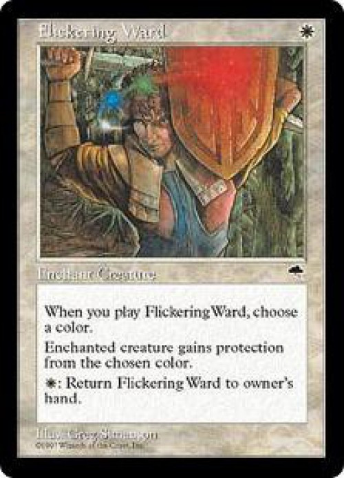 MtG Tempest Uncommon Flickering Ward #19 Lightly Played、ToyWiz、kayou