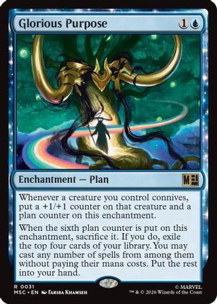 Glorious Purpose (Surge Foil) (MSC-031) - Commander: Marvel Super Heroes Foil、Wizards of the Coast、kayou