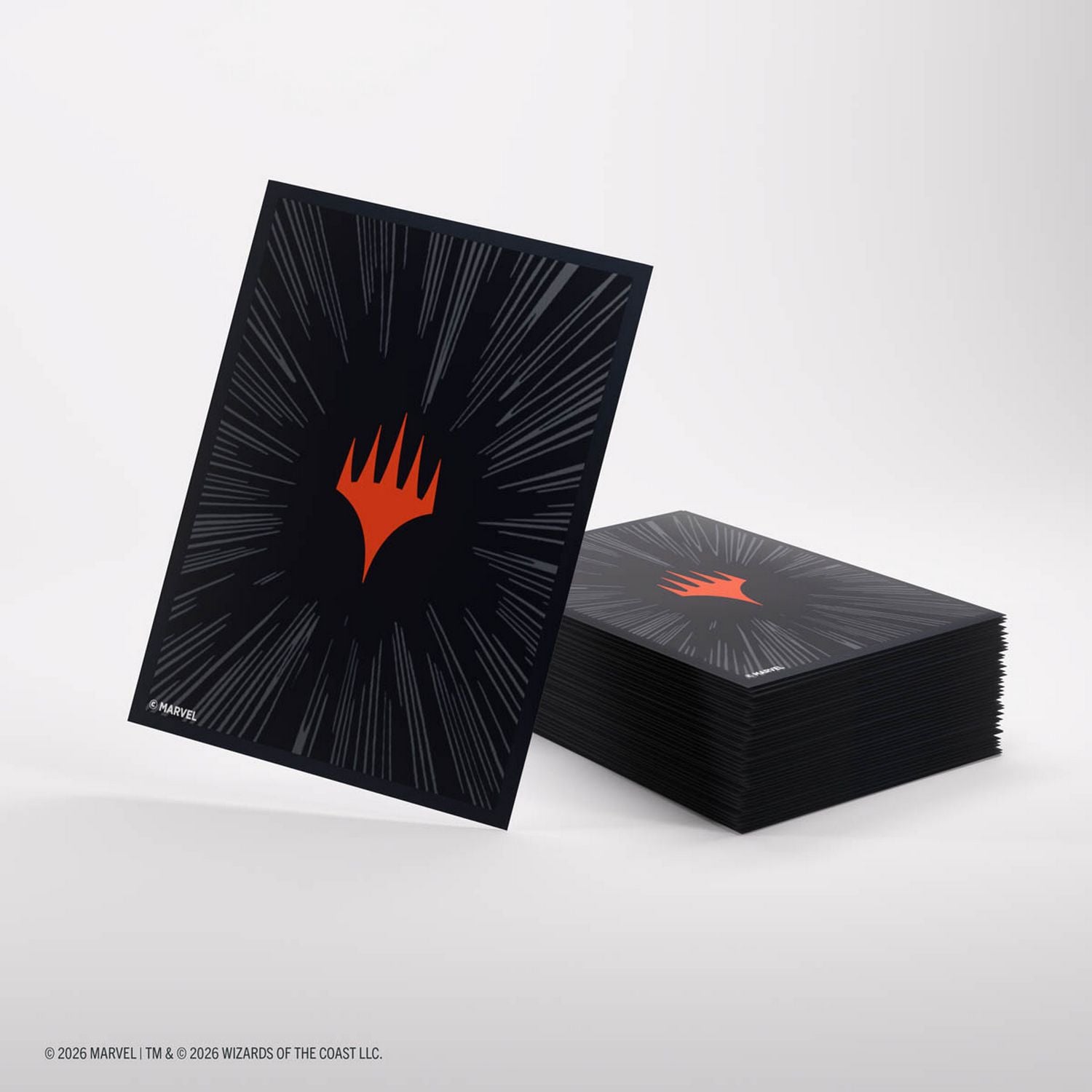 Gamegenic: Magic the Gathering | Marvel Super Heroes Premium Double Sleeving Pack 100 (Comic Burst Black)、Gamegenic、kayou
