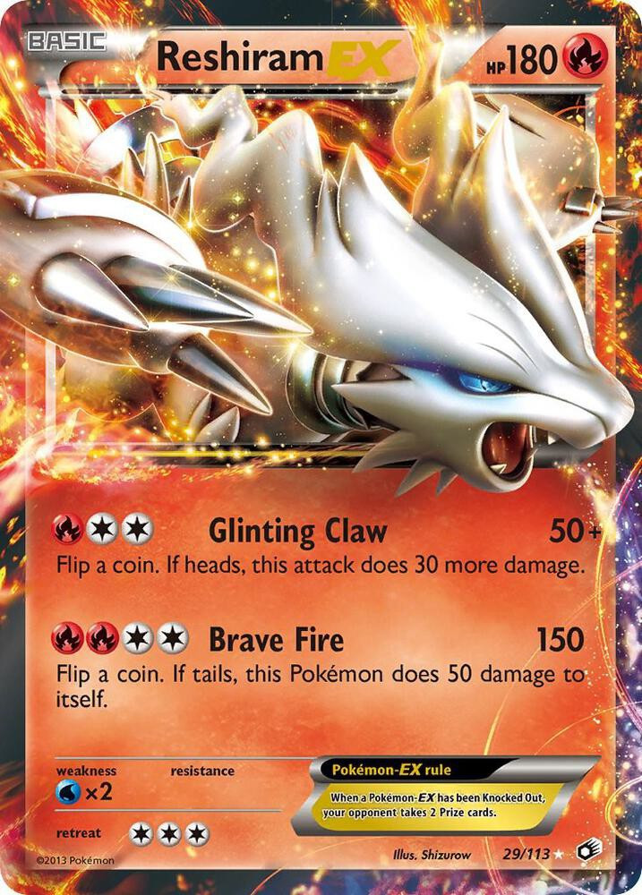Pokemon Black & White Legendary Treasures Ultra Rare Reshiram EX #29 Damage、ToyWiz、kayou