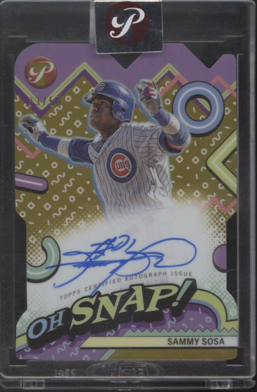 Sammy Sosa 2024 Topps Pristine Oh Snap! Die-Cut Gold Refractor Auto 33/50、Collector Store LLC、kayou
