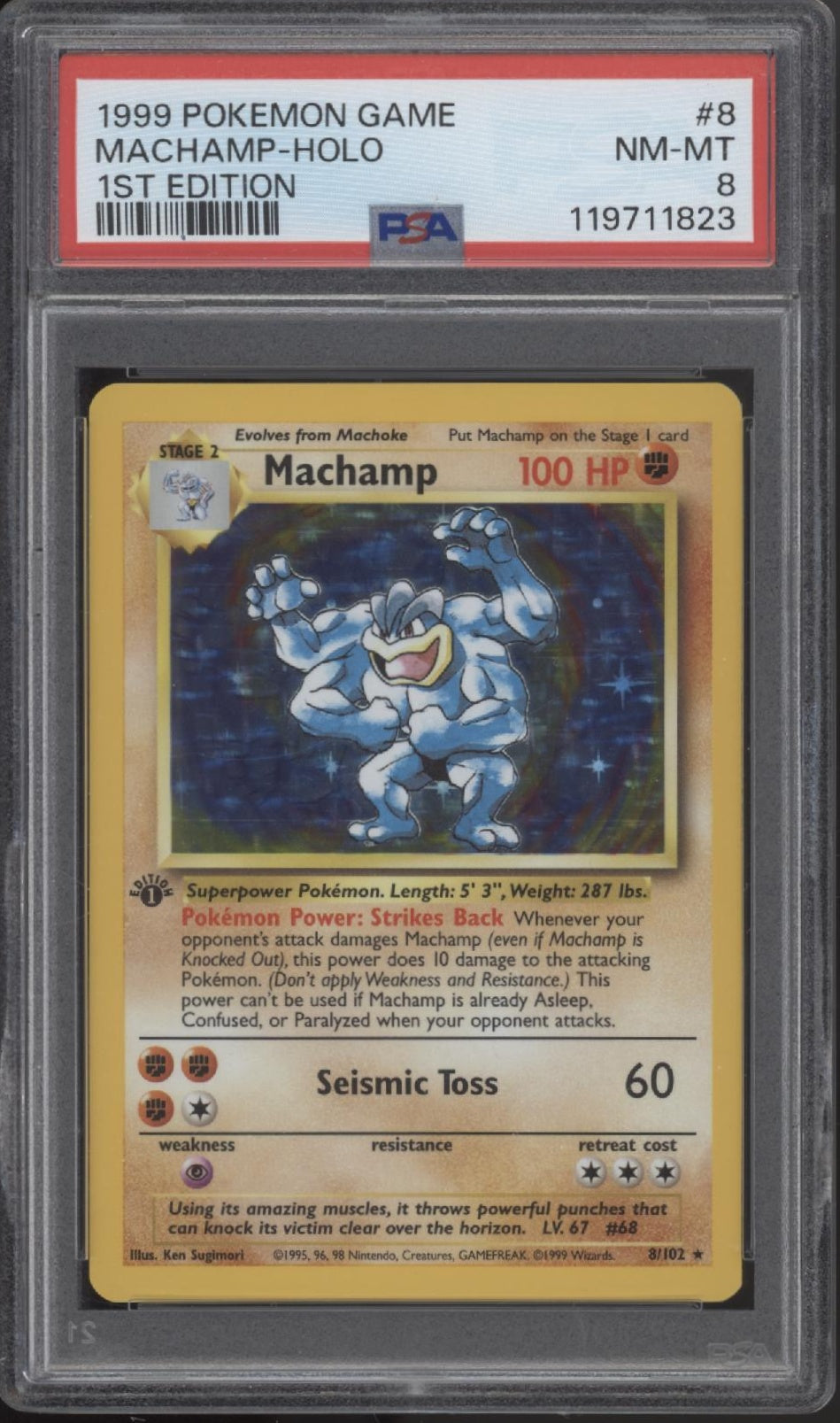Machamp Pokemon Base Set Holo 1st Edition PSA 8、Collector Store LLC Gaming、kayou
