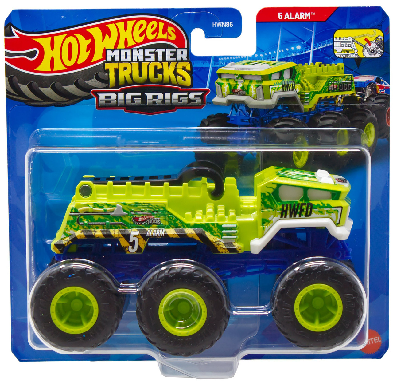 Hot Wheels Monster Trucks Big Rigs 5 Alarm Diecast Car、ToyWiz、kayou