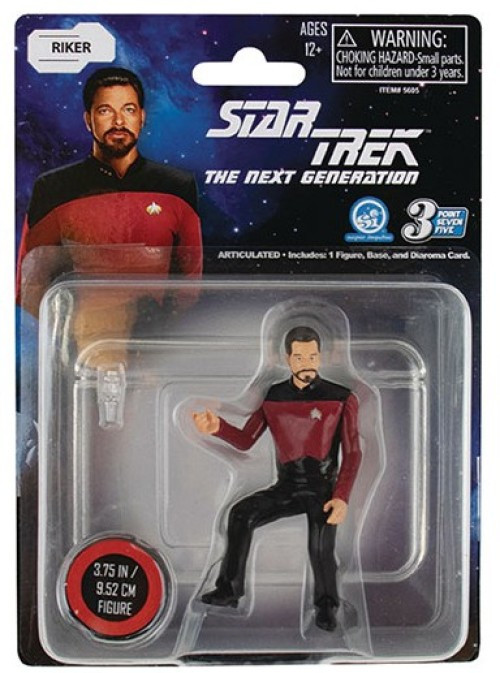 Star Trek The Next Generation 3 Point Seven Five Commander Riker 3.75-Inch Figure、ToyWiz、kayou