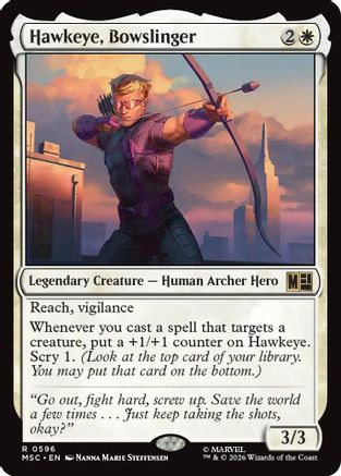 Hawkeye, Bowslinger (MSC-596) - Commander: Marvel Super Heroes Foil、Wizards of the Coast、kayou