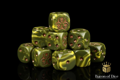 Baron Of Dice 6-Sided d6 Diseased Dice Pack 25-Count Rounded Edges、ToyWiz、kayou