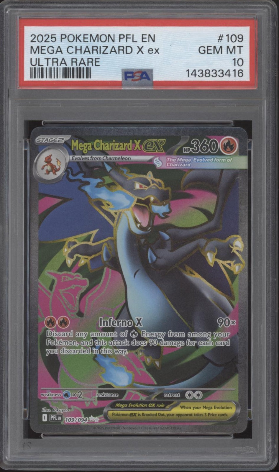 Mega Charizard X ex Pokemon Phantasmal Flames Ultra Rare #109 PSA 10 #5、Collector Store LLC Gaming、kayou
