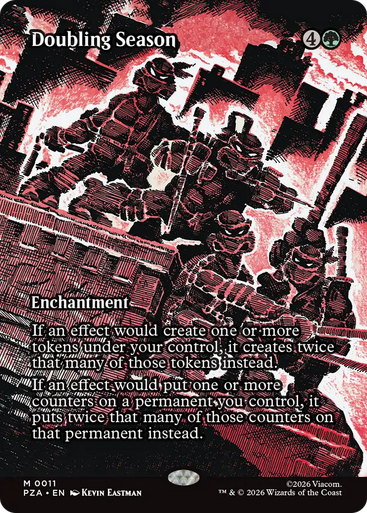 Doubling Season (Borderless Source Material) | Teenage Mutant Ninja Turtles Source Material、Magic: The Gathering、kayou
