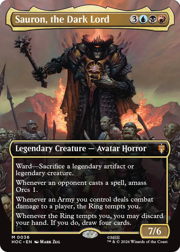 Sauron, the Dark Lord (Borderless Art) | The Hobbit Commander、Magic: The Gathering、kayou