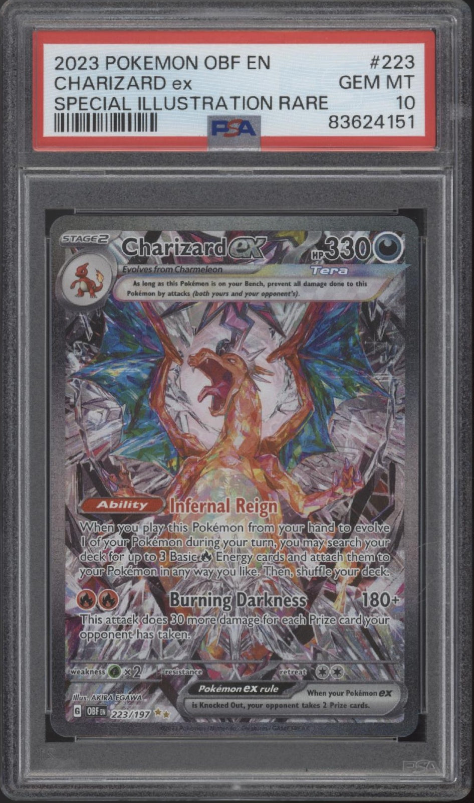 Charizard ex Pokemon Obsidian Flames Special Illustration Rare #223 PSA 10、Collector Store LLC Gaming、kayou