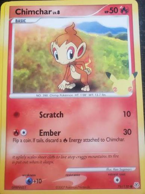 Pokemon Celebration 2022 Celebrations Common Chimchar #76 Oversized、ToyWiz、kayou