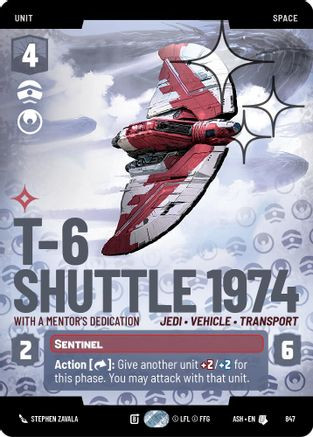 T-6 Shuttle 1974 - With a Mentor's Dedication (Prestige Foil) (847) - Ashes of the Empire Foil、Fantasy Flight Games、kayou
