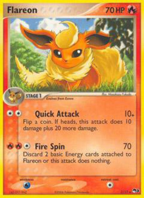 Pokemon Organized Play Series 3 Holo Rare Flareon #2 Moderately Played、ToyWiz、kayou