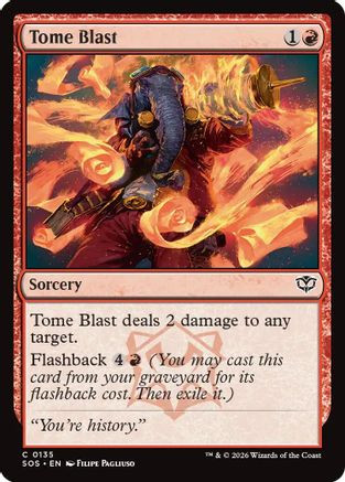 Tome Blast (SOS-135) - Secrets of Strixhaven Foil、Wizards of the Coast、kayou