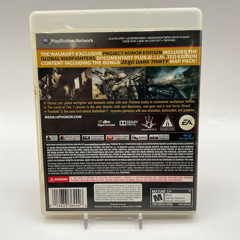 Medal of Honor Warfighter Project Honor Edition Playstation 3 Used、Collector Store LLC - VG、kayou