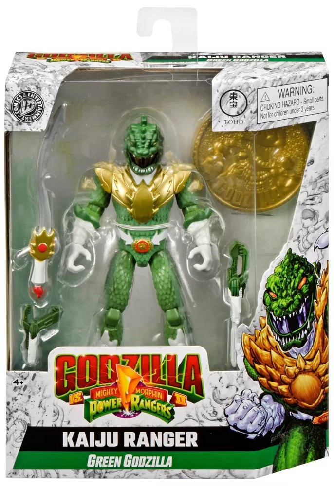 Godzilla vs The Mighty Morphin Power Rangers II Kaiju Ranger Green Godzilla Action Figure、ToyWiz、kayou