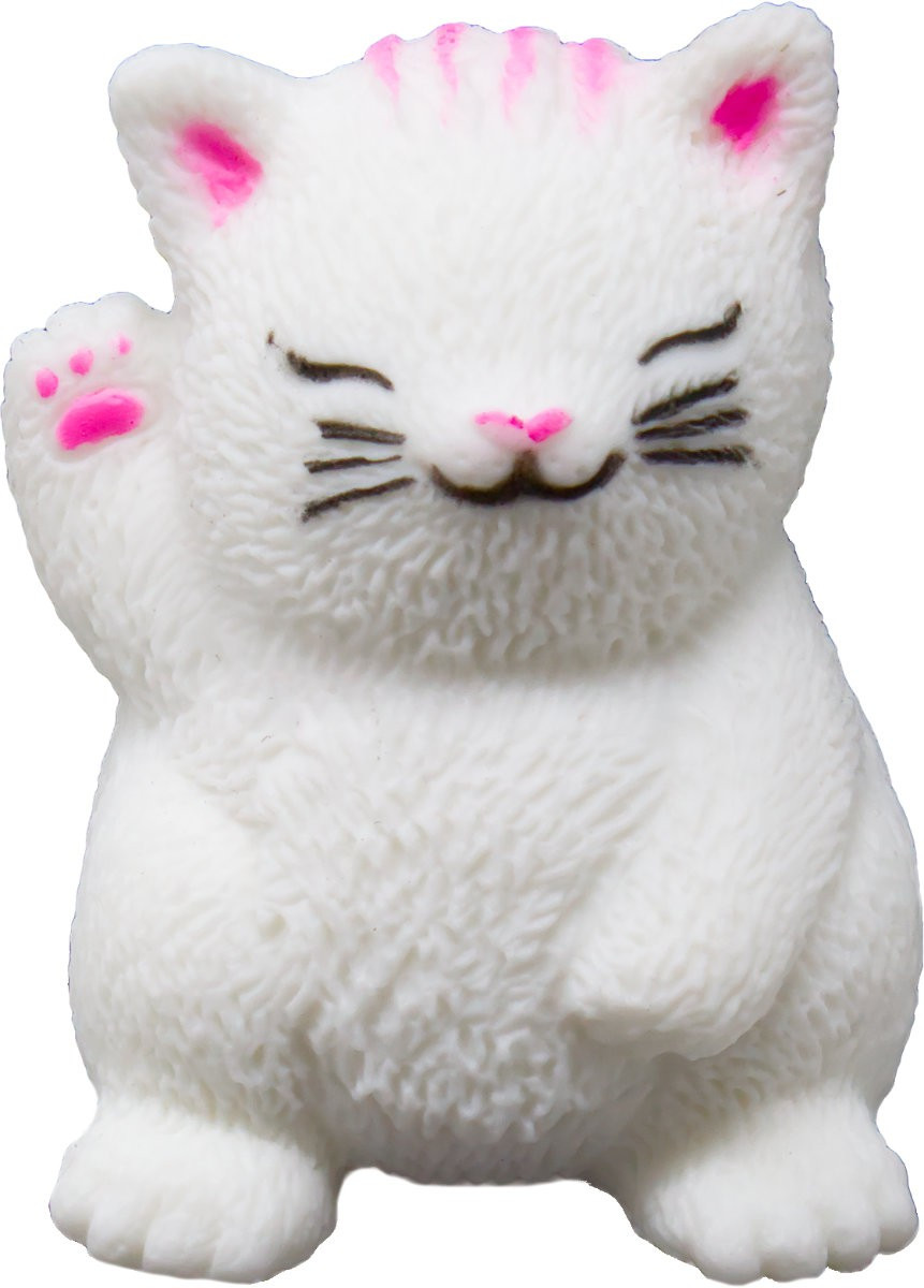 Scrunchems Stretchies Lucky Cat WHITE Sensory Stress Toy、ToyWiz、kayou