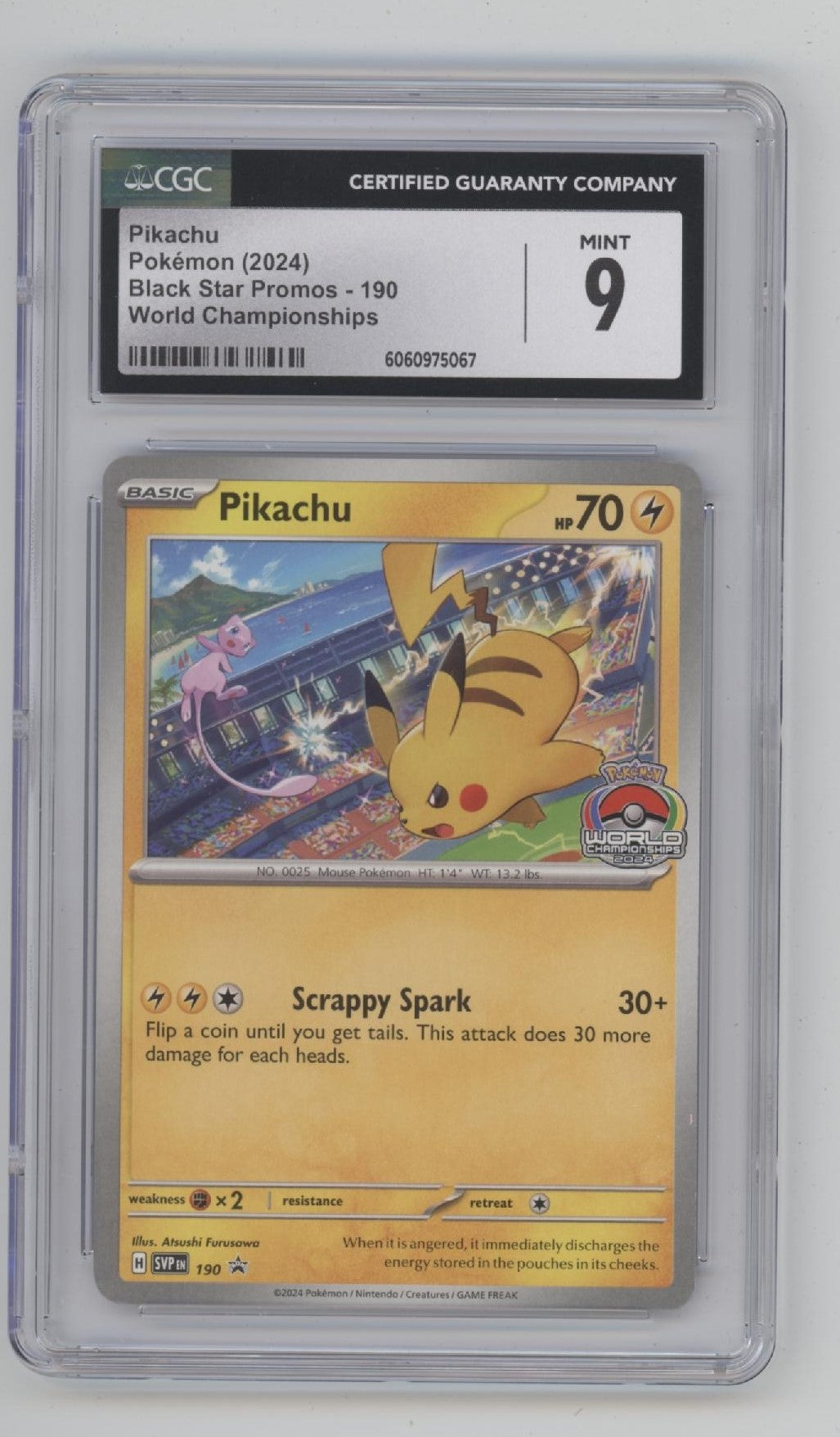 Pikachu Pokemon Scarlet & Violet Promo World Champions #190 CGC 9 #2、Collector Store LLC Gaming、kayou