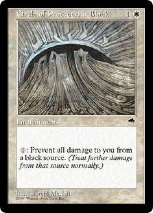 MtG Tempest Common Circle of Protection: Black #8 Lightly Played、ToyWiz、kayou